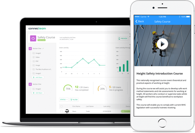 courses for mobile training app