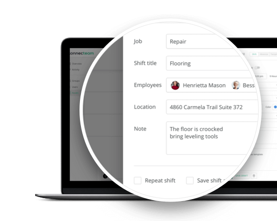 dispatch and recurring shifts on employee scheduling app