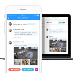 employee scheduling app notes feature