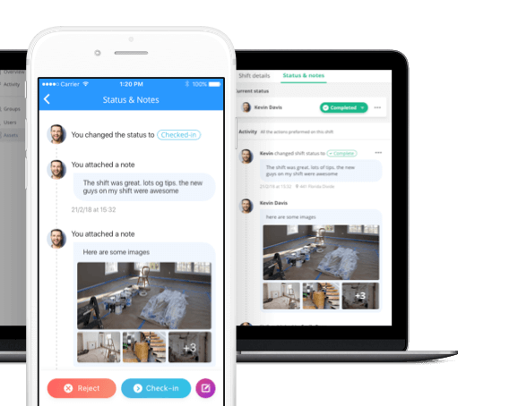 employee scheduling app notes feature