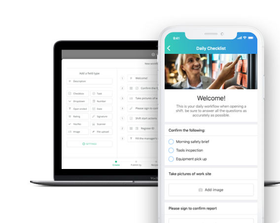 mobile first checklist app for non desk employees