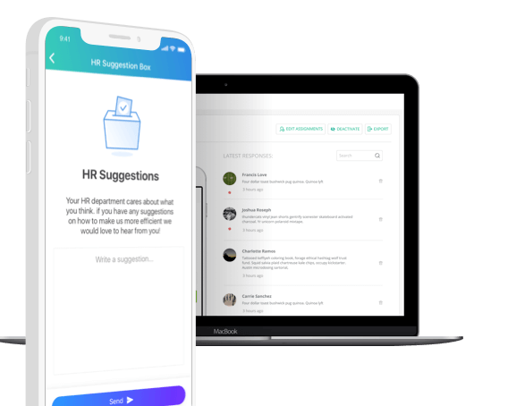 employee communication app suggestion box screenshot