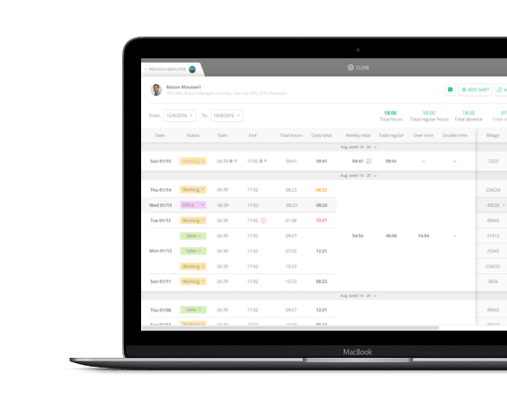 easy to use employee timesheet app