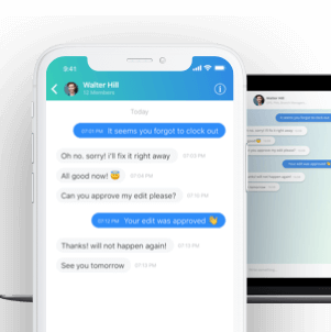 employee timesheet app chat