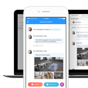 communication on shift schedule app