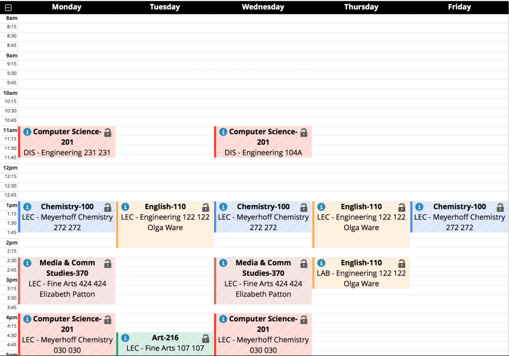 schedule