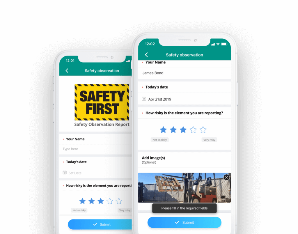 safety observation report via Connecteam