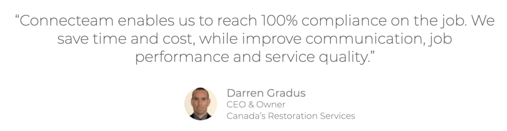 Darren Gradius, CEO of Canada Restoration Services testimonial