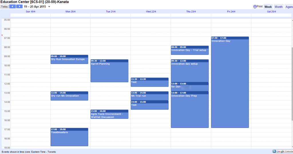 google calendar schedule