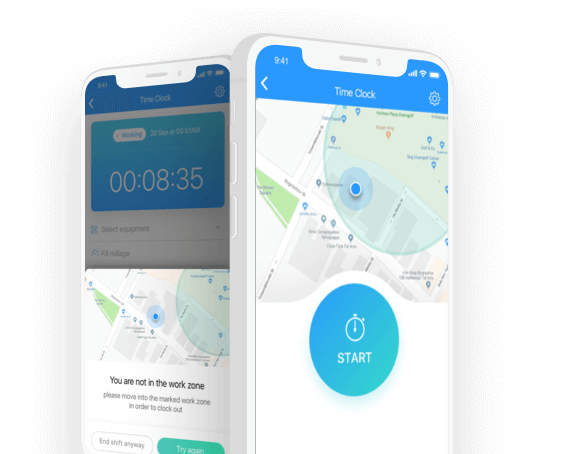 time clock geo fence app