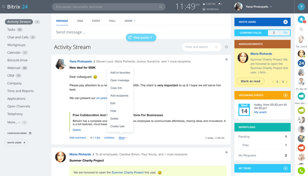 Bitrix24 software