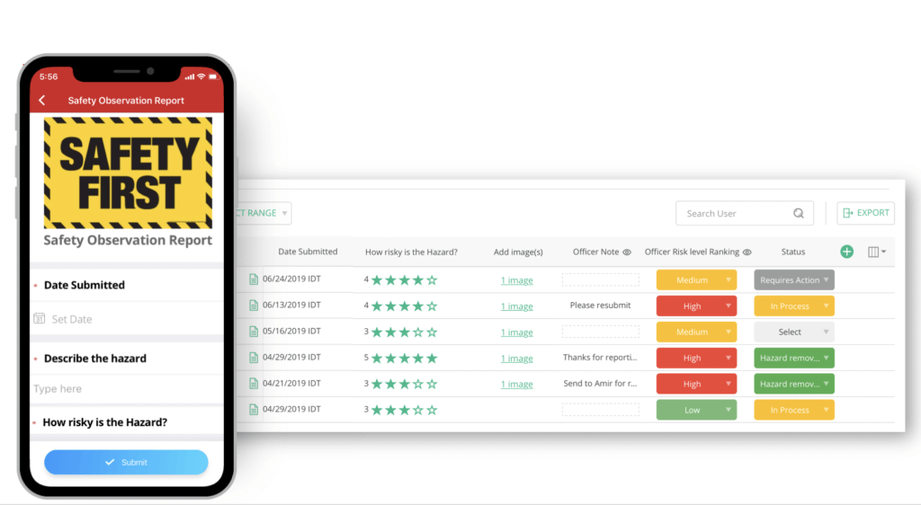 Safety First capabilties with Workflows on Connecteam's employee app