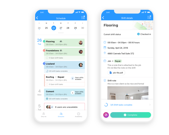 employee schedule app