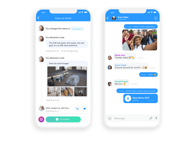 employee communication and scheduling app
