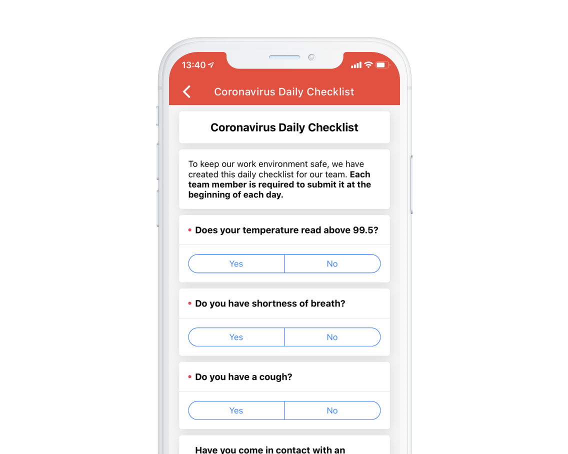 Daily health declaration form mobile@1x
