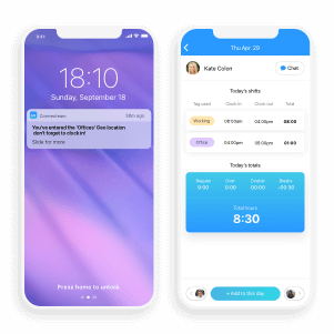 employee time clock notifications reports