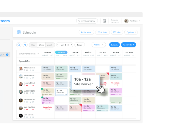 free employee scheduling app solution