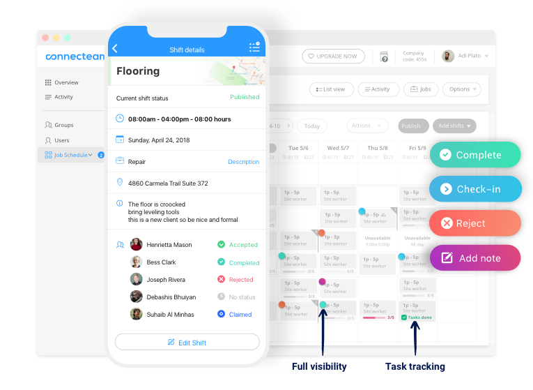 Free employee scheduling $ dispatching app for deskless employees