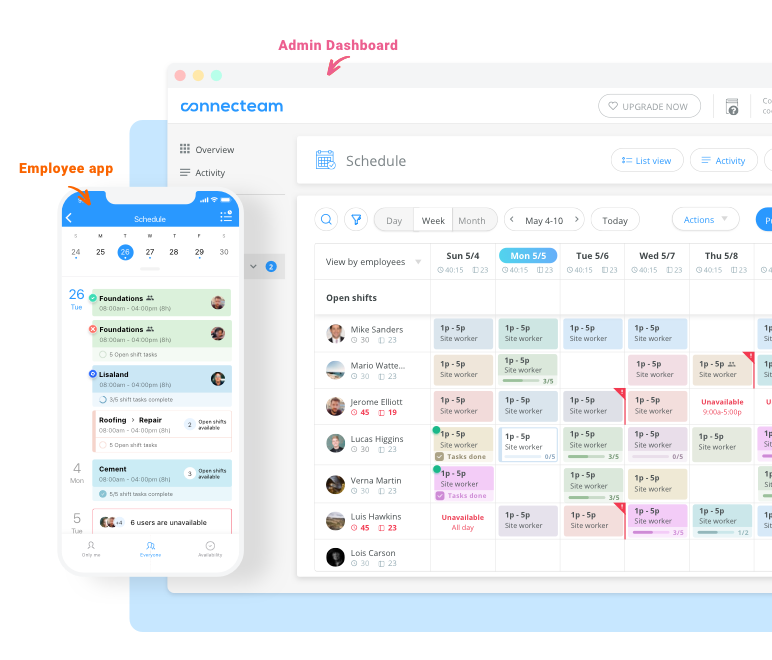 employee scheduling and dispatching app