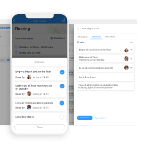 employee scheduling app shift completion