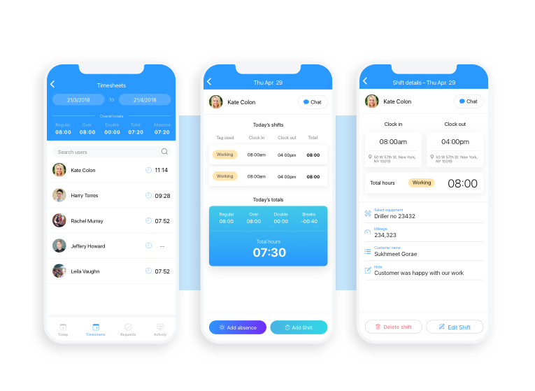 mobile app timesheets