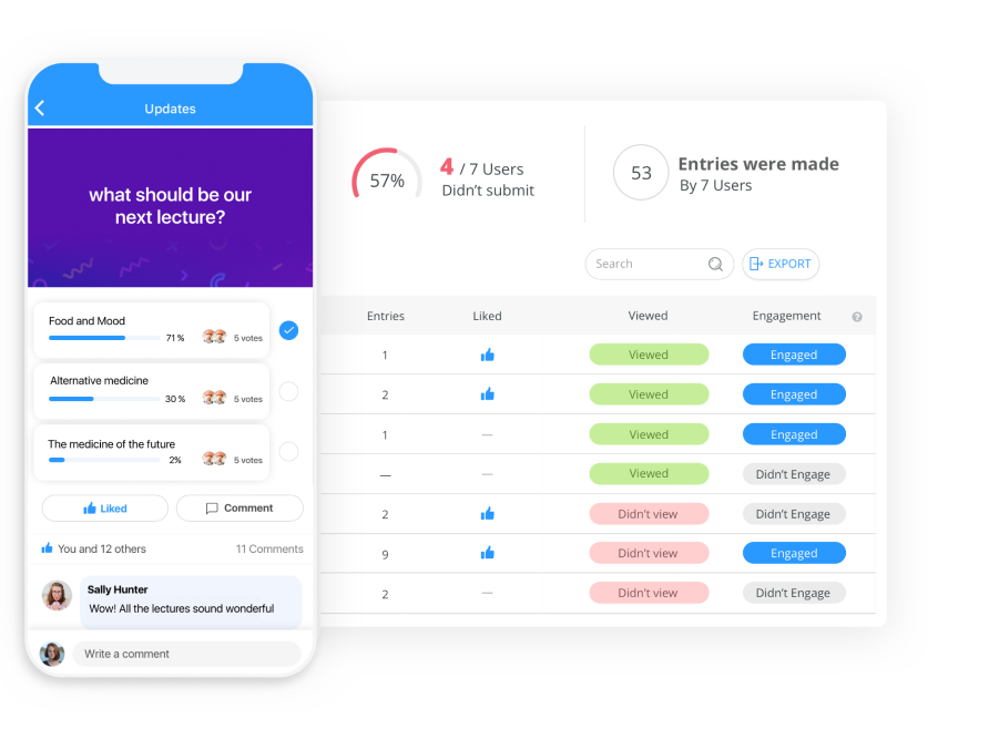 healthcare employee communications app