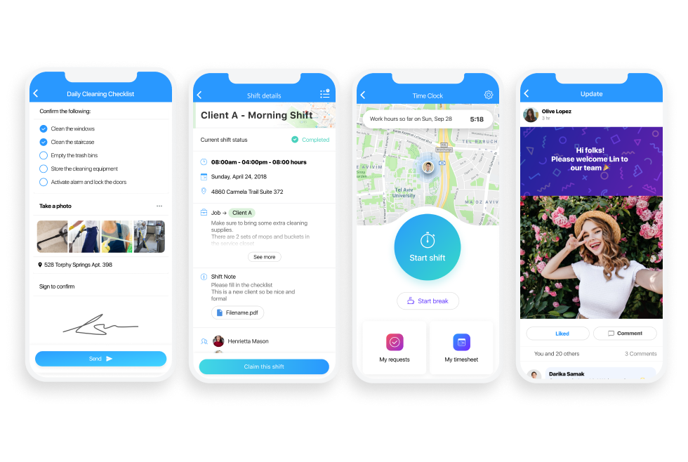 cleaning service operations app
