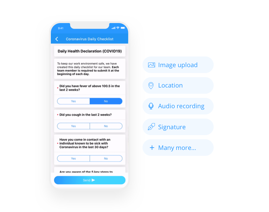 employee health declaration online forms app