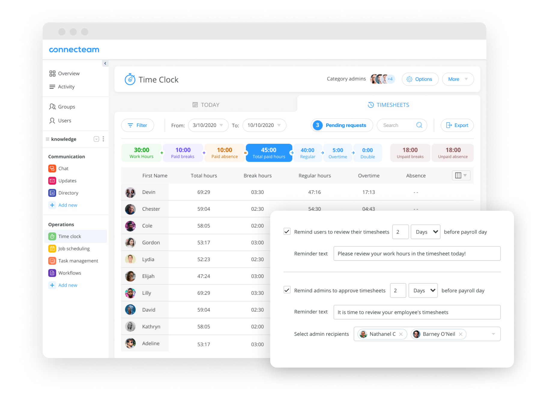 The Best Employee Timesheet App for Multiple Employees - Connecteam