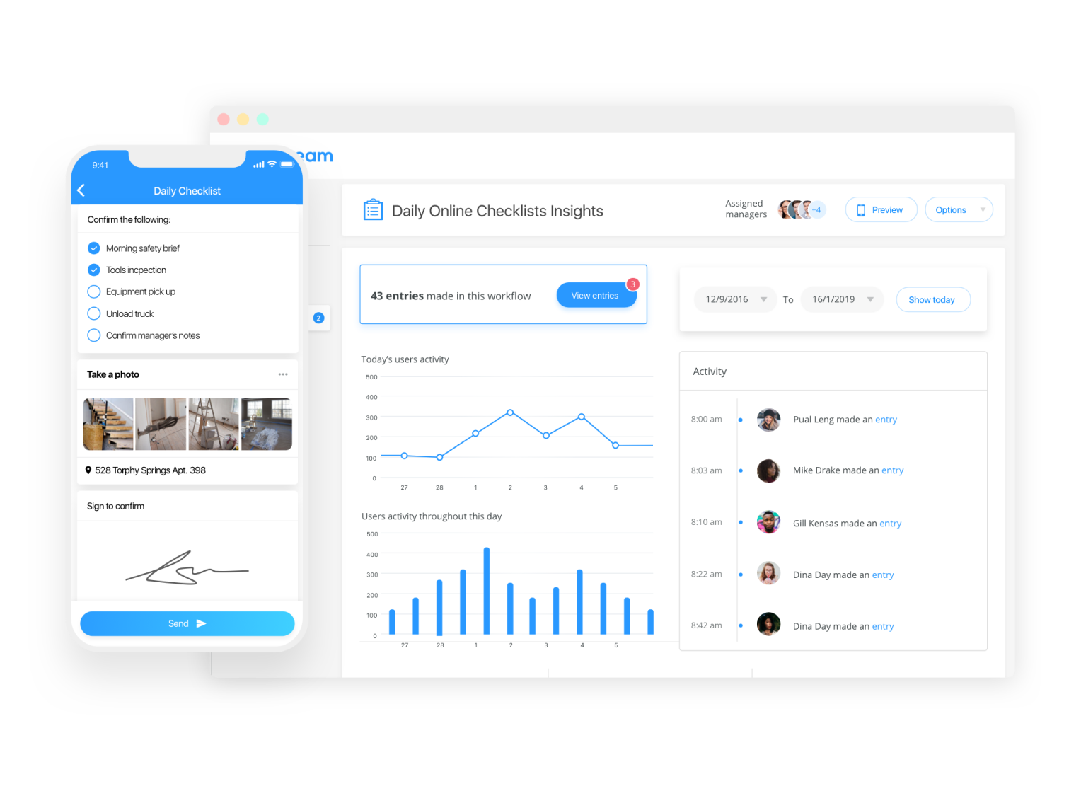Online Checklists App for the Deskless Workforce