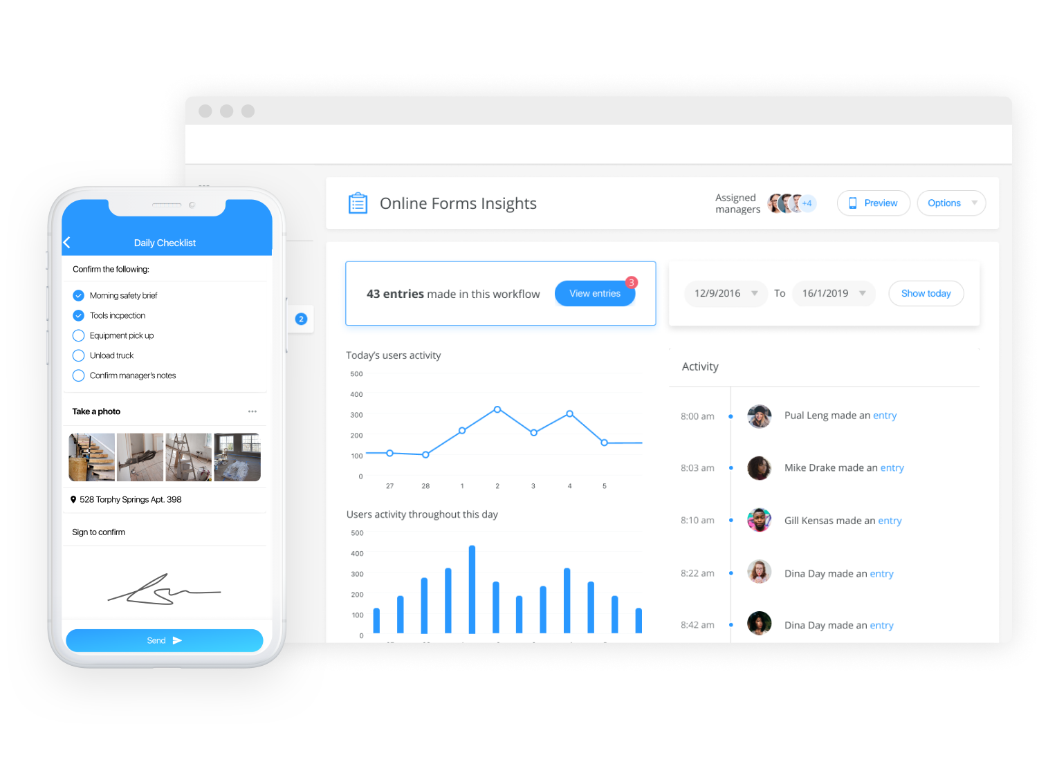 Online forms app