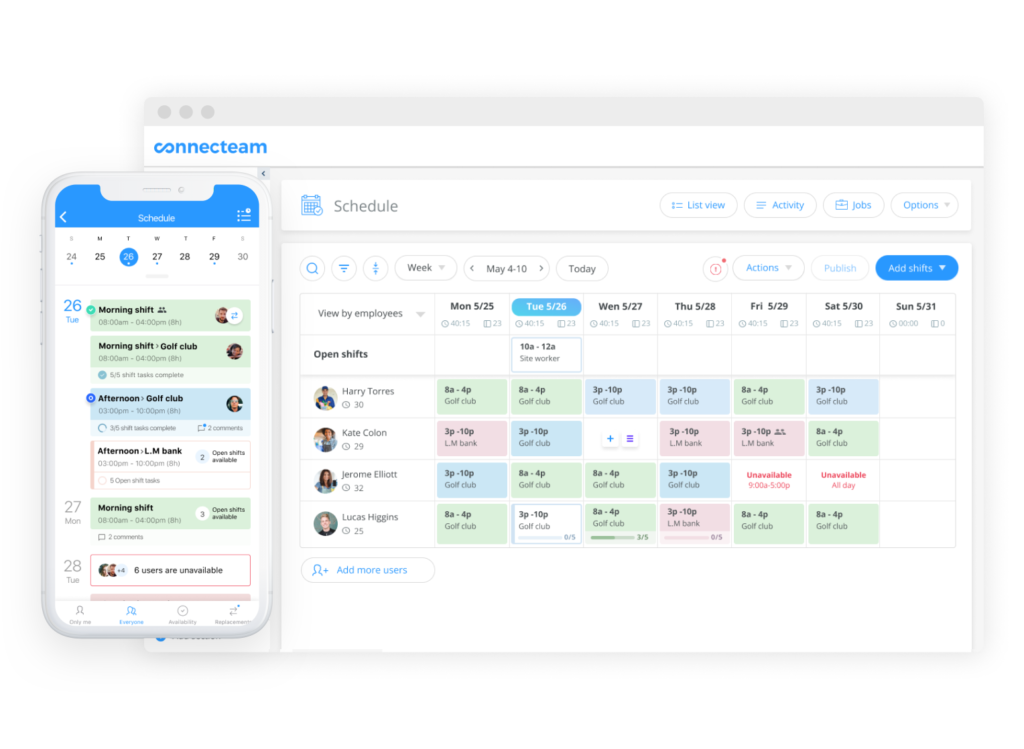 cleaning teams shift scheduling software