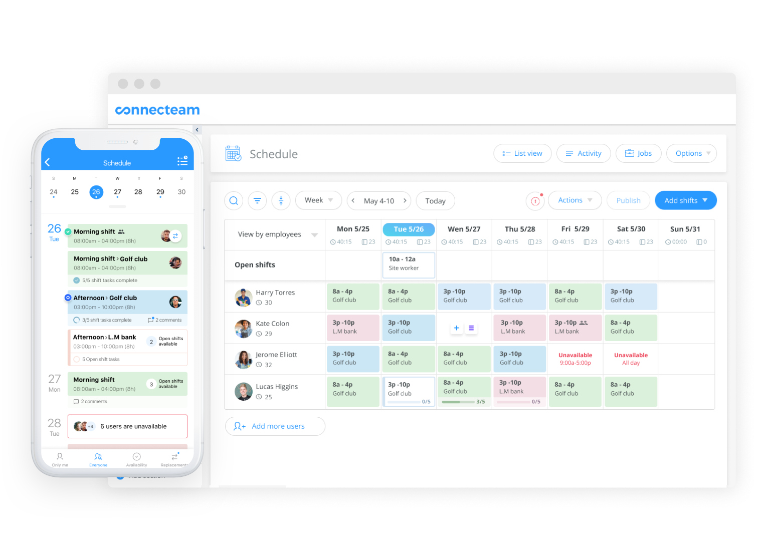 cleaning teams shift scheduling software