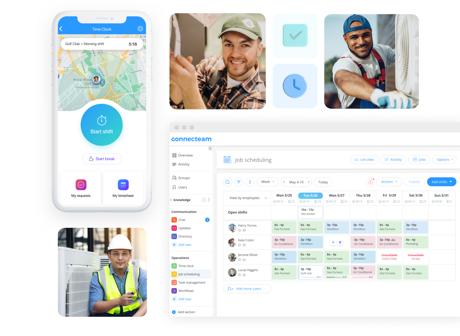 HVAC dispatching employee app