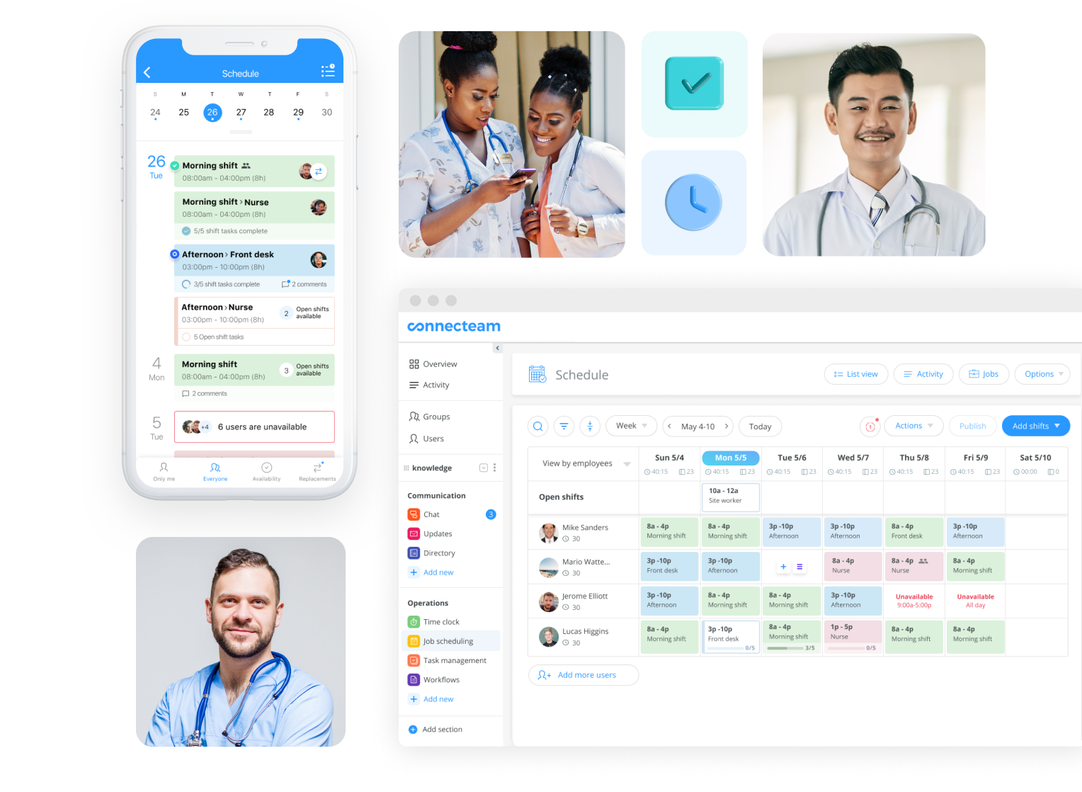 healthcare professionals team management app