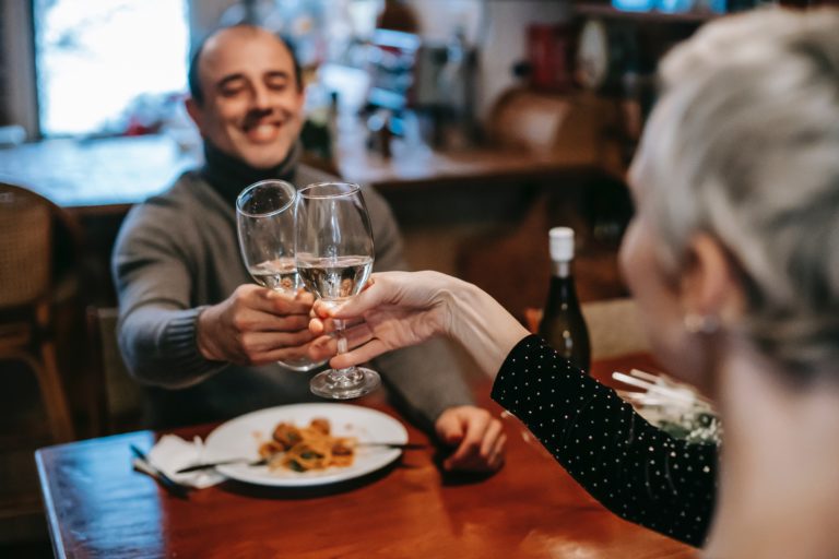 Couple enjoying dining in a restaurant