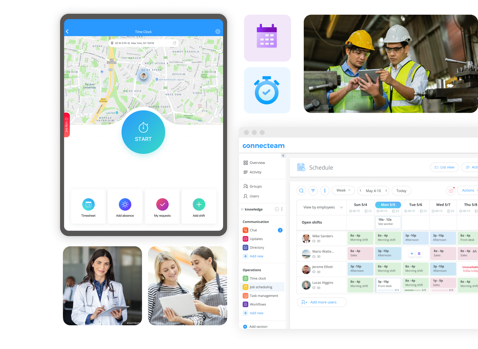 kiosk app for a shared workplace device