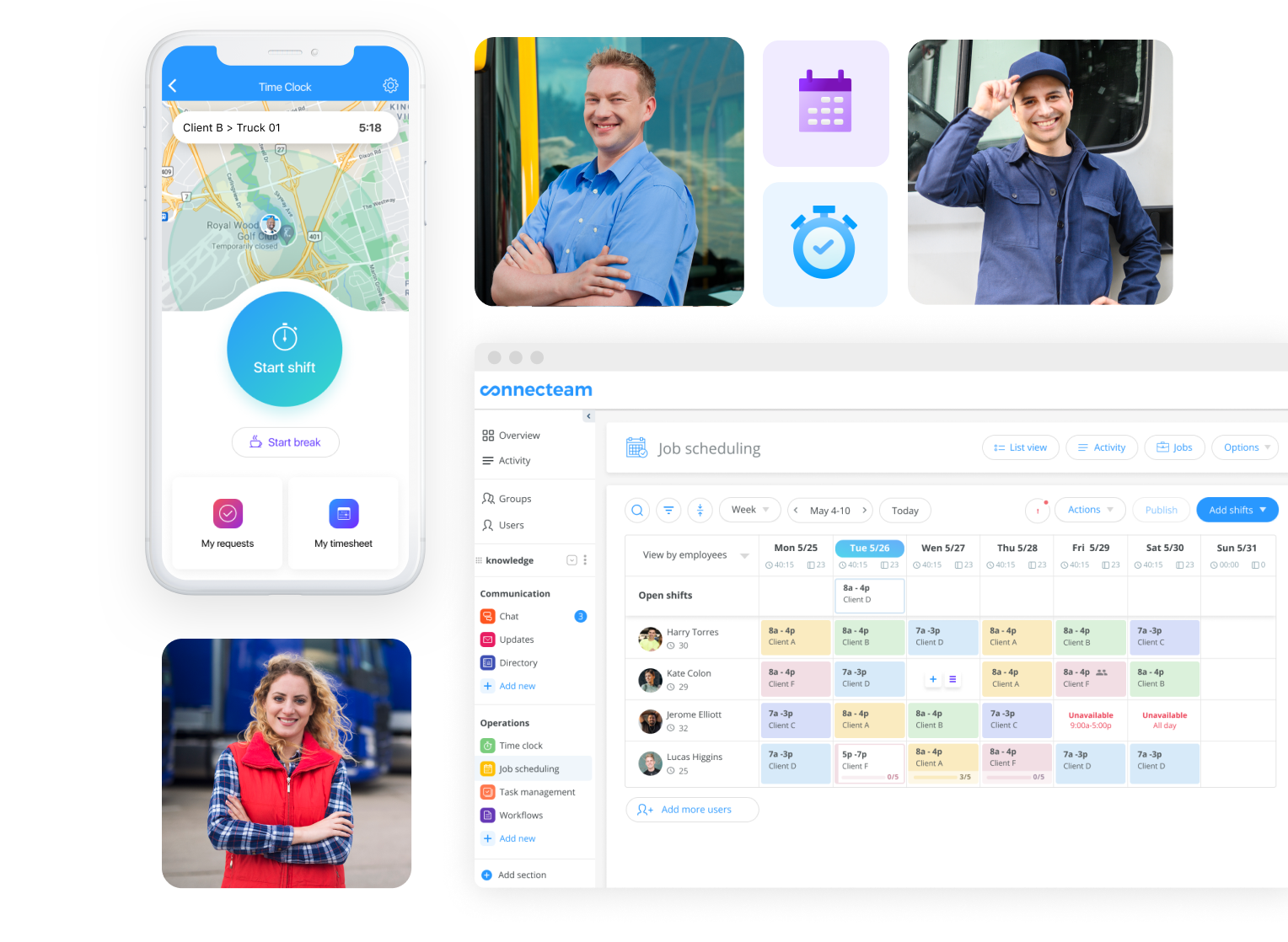 All-in-one employee transport management app