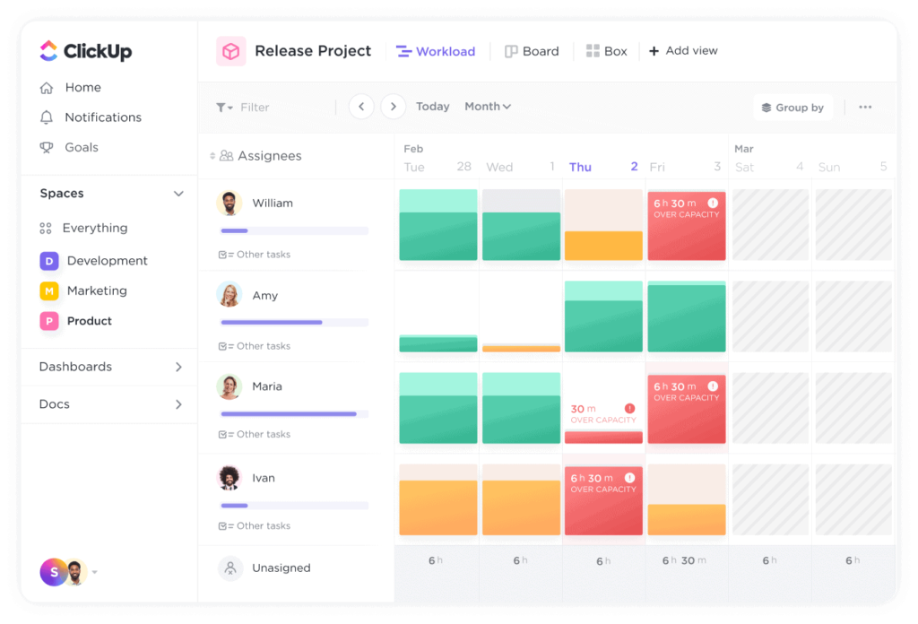 Clickup time management app
