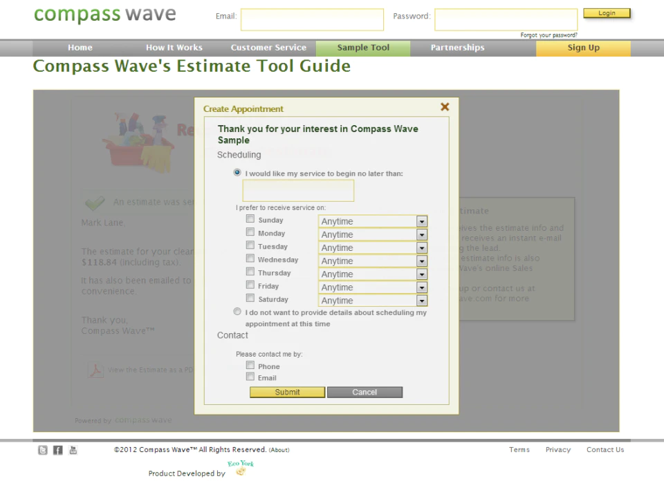 compass wave interface