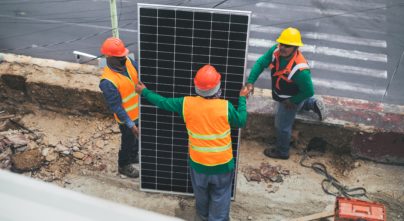 solar panel installation crew
