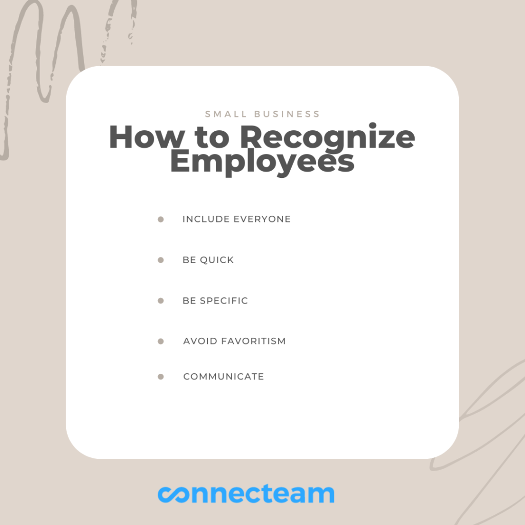 How To Recognize Employees - List | Connecteam