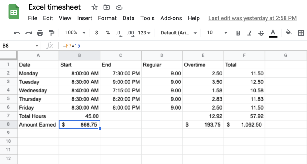 calculate payroll excel image