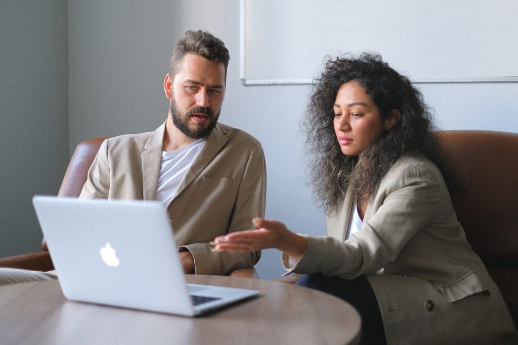 Employee receiving feedback