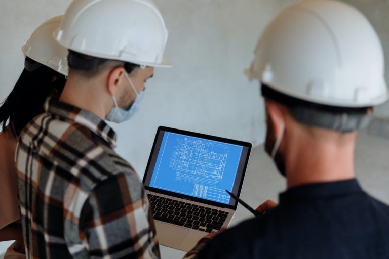 Construction team in a pre-construction meeting