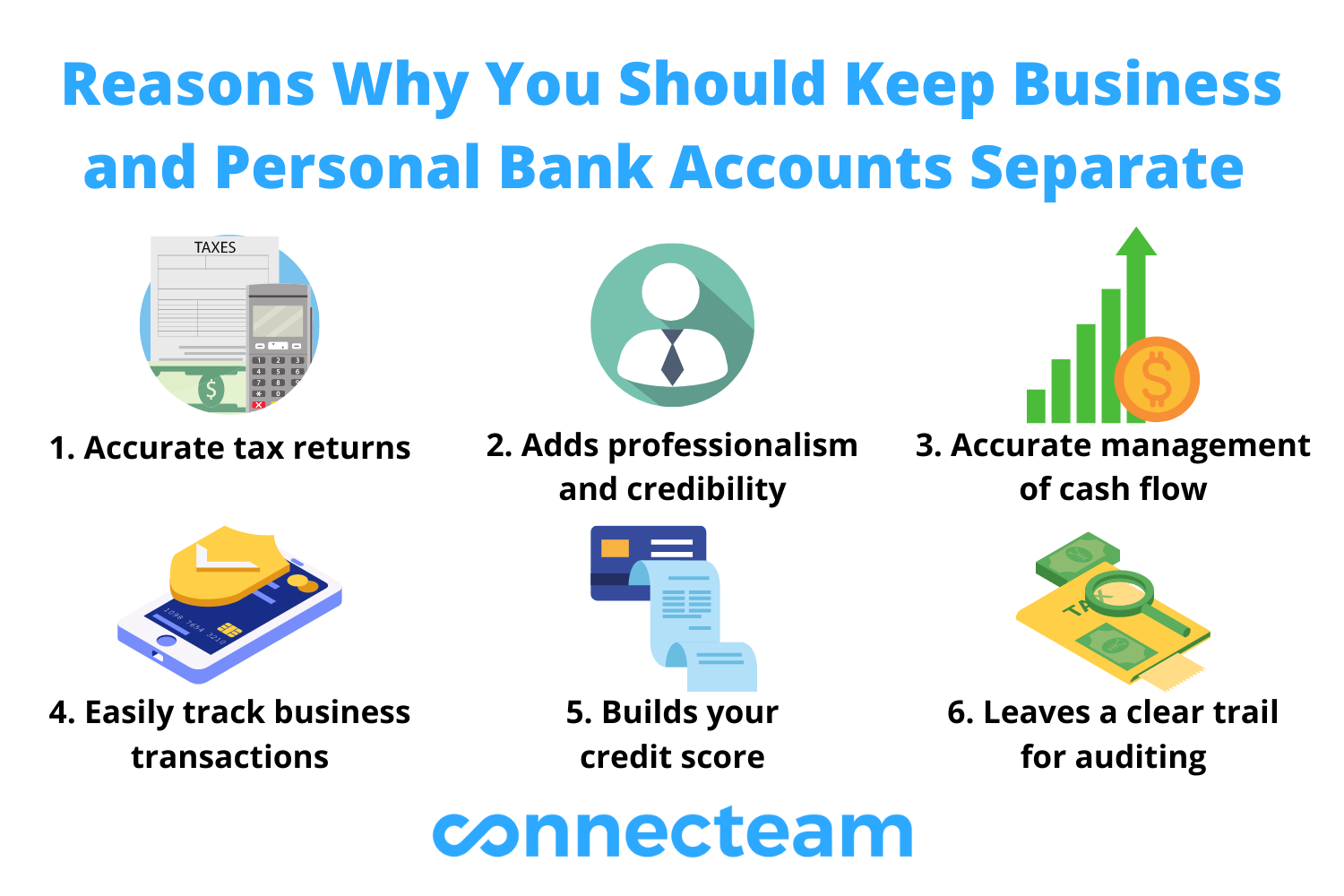 The Benefits Of Opening A Business Bank Account Connecteam   Reasons Why You Should Keep Business And Personal Bank Accounts Separate 