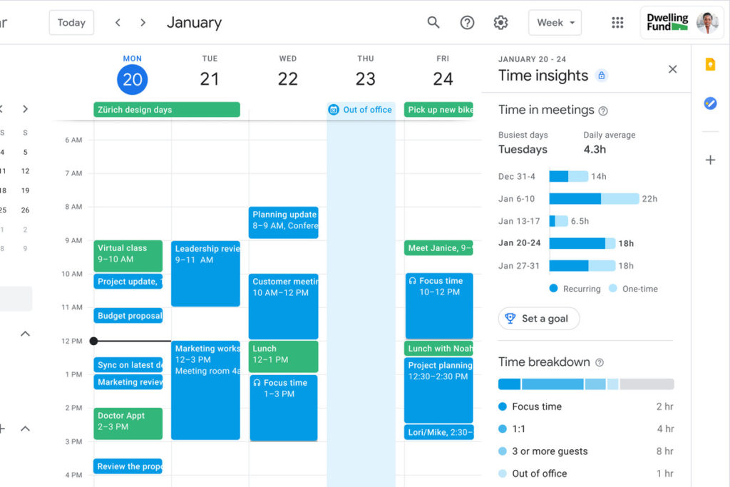 Google Calendar Labor Scheduling User Interface