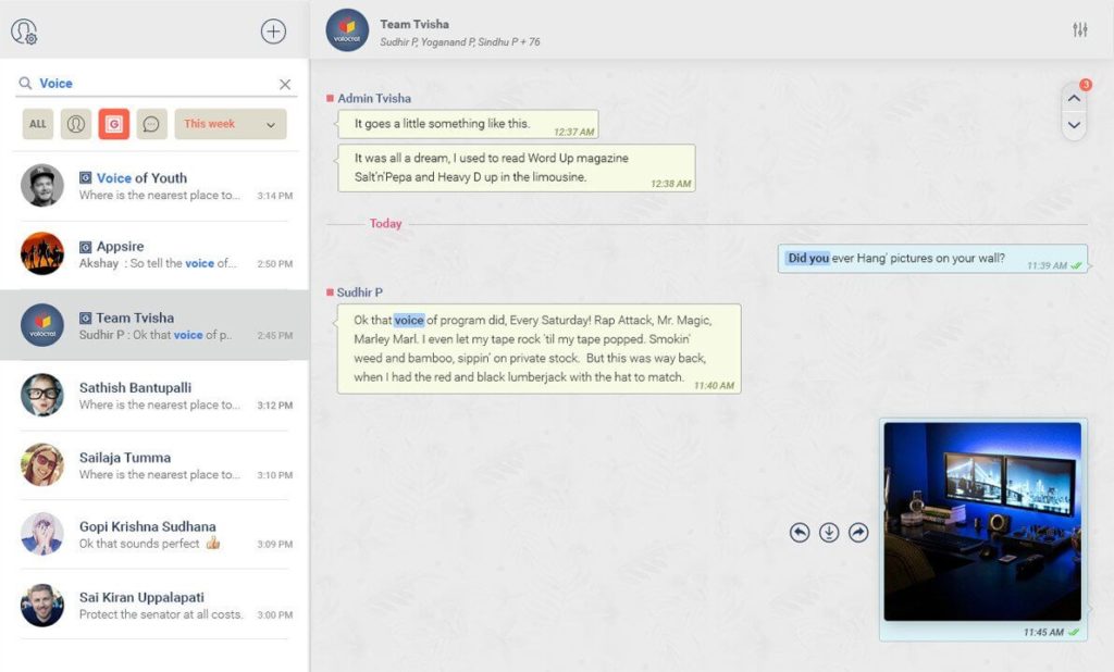 Troop Messenger internal communication tools user interface