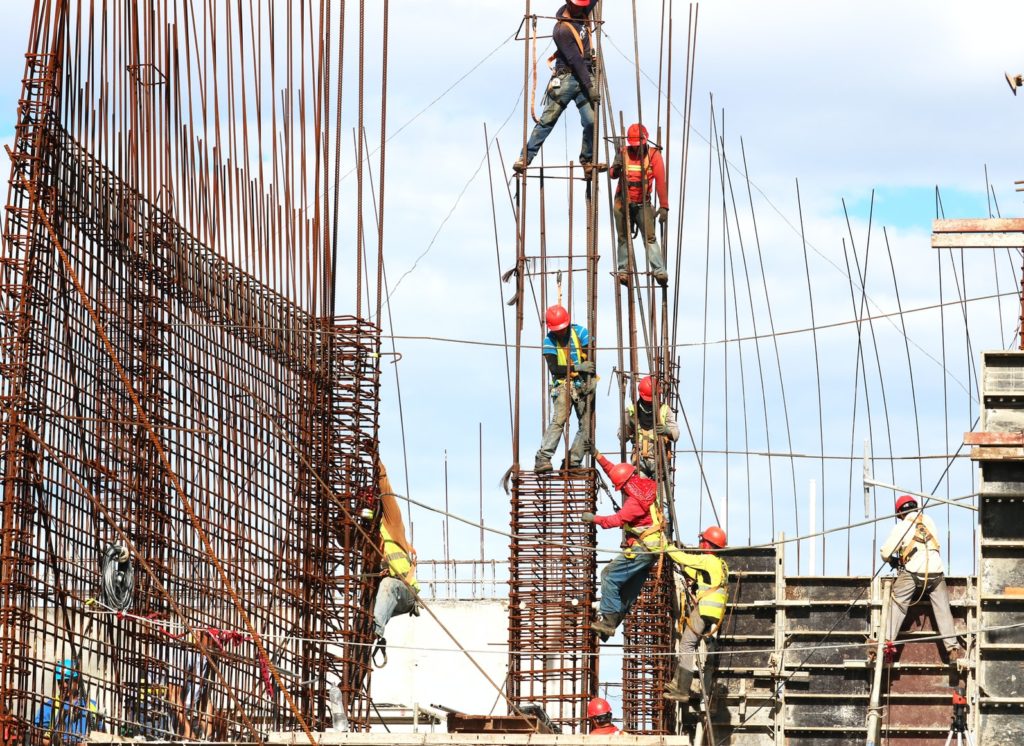 workers dealing with construction site hazards