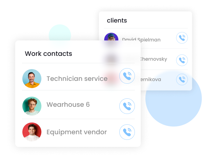 Add Work Contacts in the App